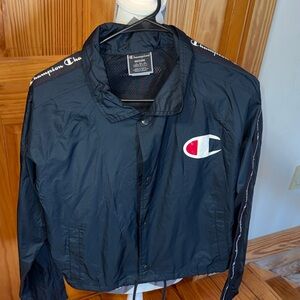 Champion Navy Windbreaker with Logo